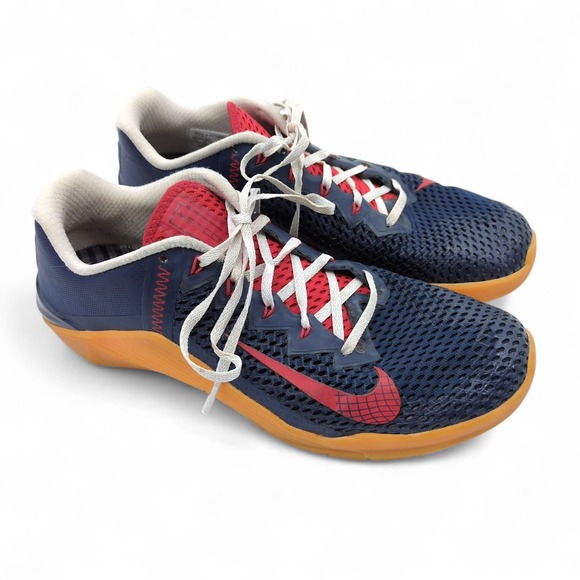 Nike Metcon 5 Men's Training Shoes Navy Red Gum Sole Size 12 DA2894-991 Crossfit - Picture 1 of 12